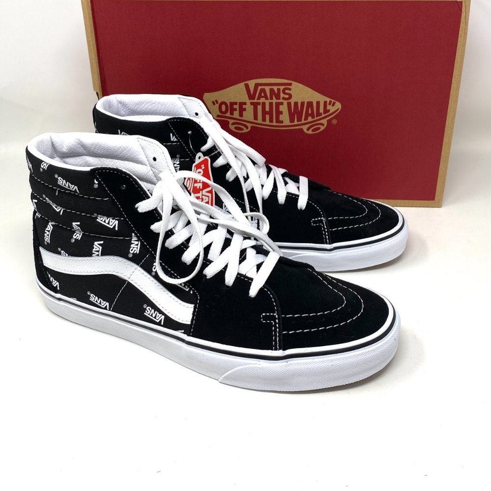 Vans Sk8 Hi Men's Size Canvas High Top Black Skateboarding White VN0A32QGQW7 - Picture 6 of 11